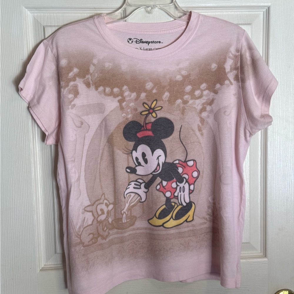 Disney Store Exclusive Pink Minnie Mouse Short Sleeve Tee XL Women’s